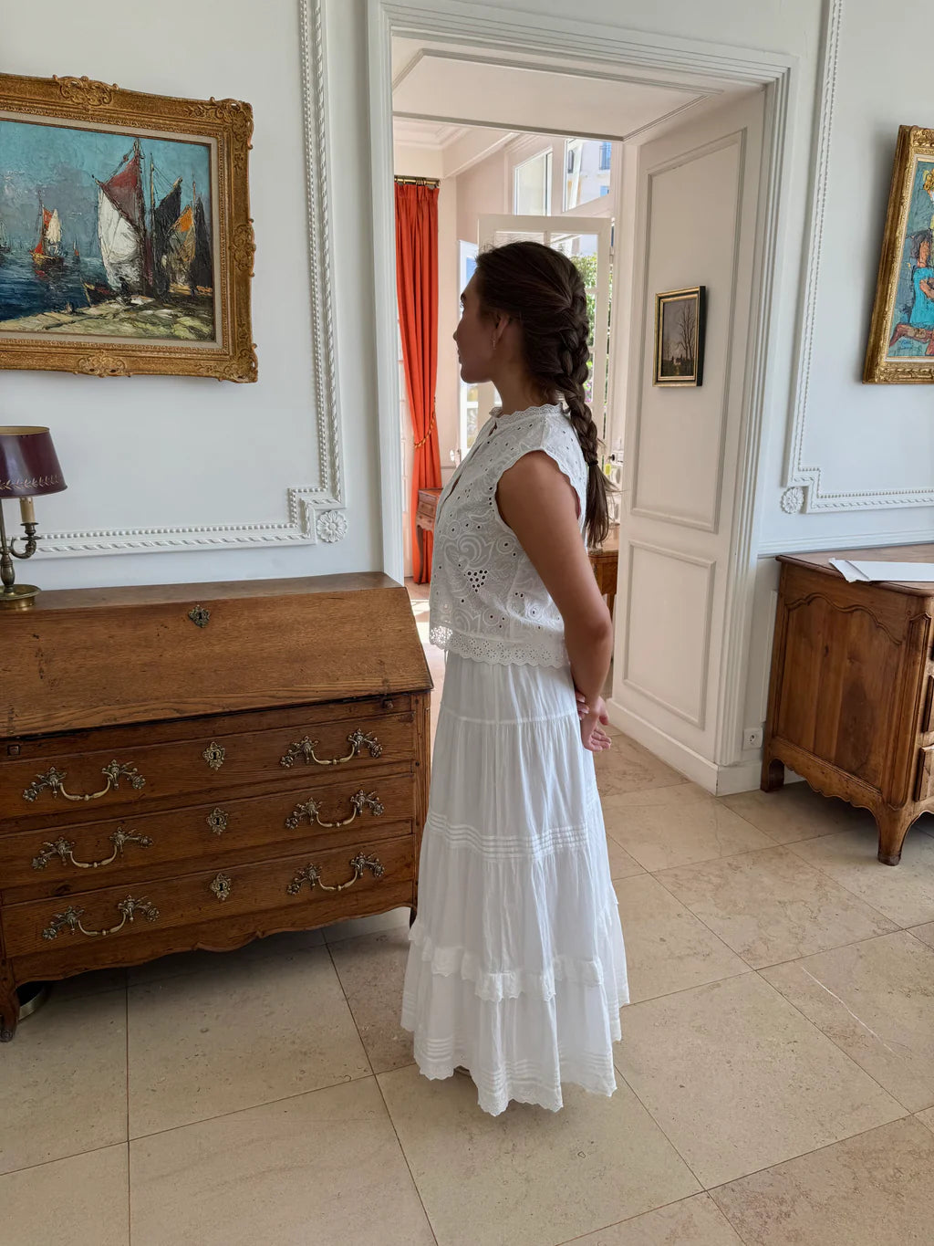 VMSANDY Long Skirt - Snow White